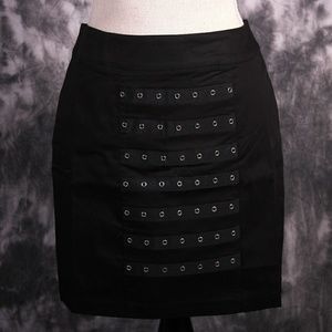 BNWT Black Grommet Goth Skirt Living Dead Souls